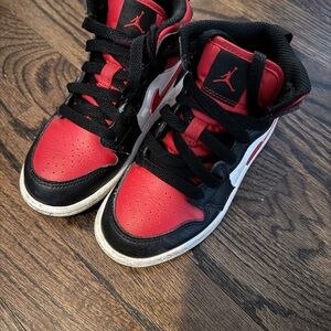 Nike Red and Black High-Top Sneakers